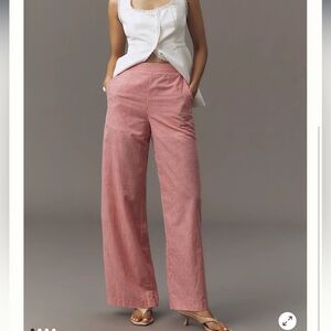 Anthropologie English Factory High-Rise Gingham Wide-Leg Pants